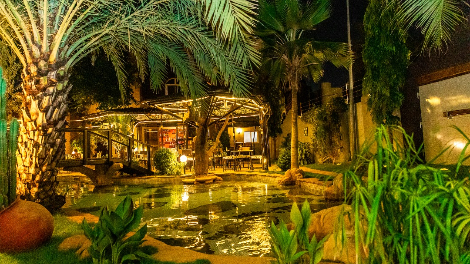 Hacienda vue de nuit